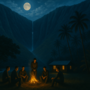 Men's work around the fire
